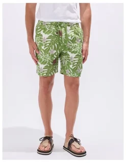 Marcs High Hopes Linen Short in Green Multi