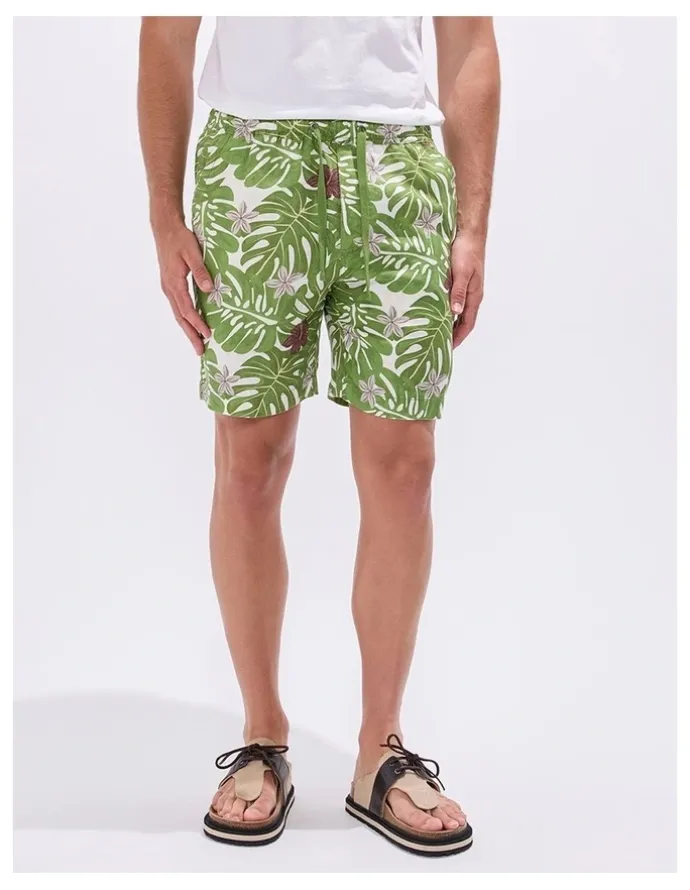 Marcs High Hopes Linen Short in Green Multi