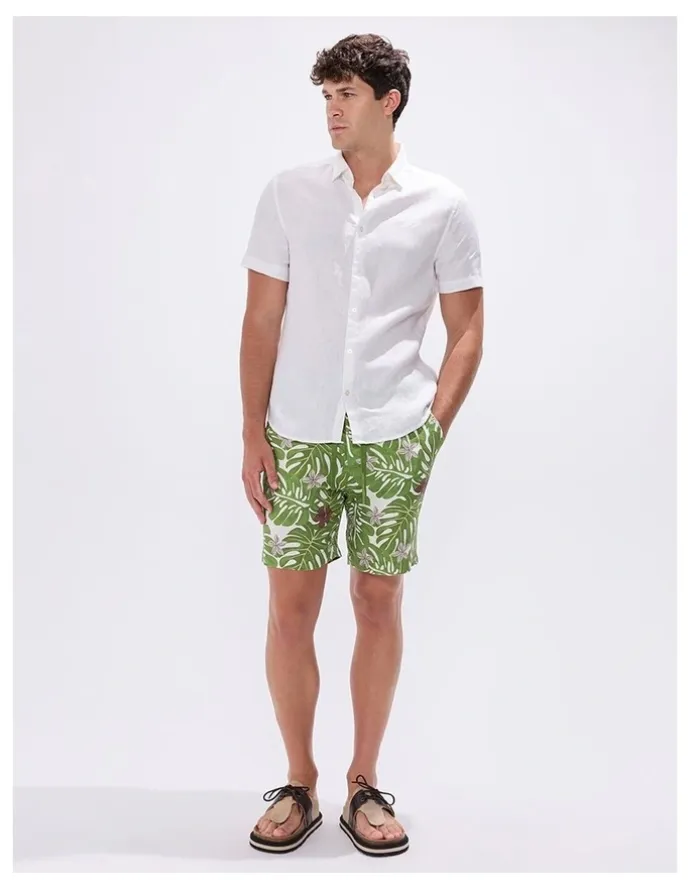 Marcs High Hopes Linen Short in Green Multi