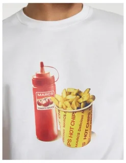 Marcs Hot Chip Tee in White