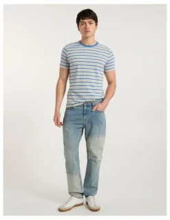 Marcs Hugo Relaxed Fit Patch Jean in High Low Wash