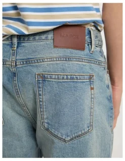 Marcs Hugo Relaxed Fit Patch Jean in High Low Wash