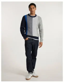 Marcs I'm Yours Cable Knit in Navy Multi