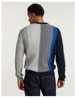 Marcs I'm Yours Cable Knit in Navy Multi