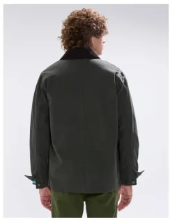 Marcs Jake Cotton Jacket in Dark Moss