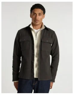 Marcs Juny Cotton Over Shirt in Charcoal