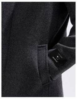 Marcs Kurt Wool Blend Coat in Charcoal