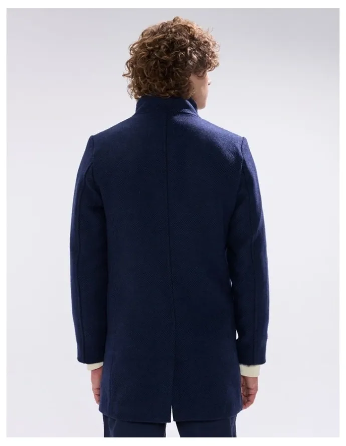 Marcs Kurt Wool Blend Coat in Navy