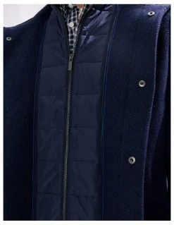 Marcs Kurt Wool Blend Coat in Navy