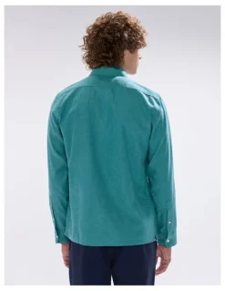 Marcs Kyle Brushed Cotton Shirt in Bayou Blue