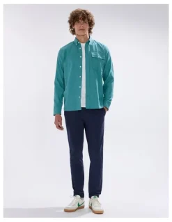 Marcs Kyle Brushed Cotton Shirt in Bayou Blue
