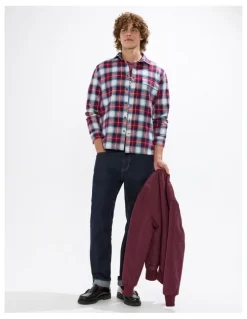 Marcs Mitchell Check Shirt in Dark Plum