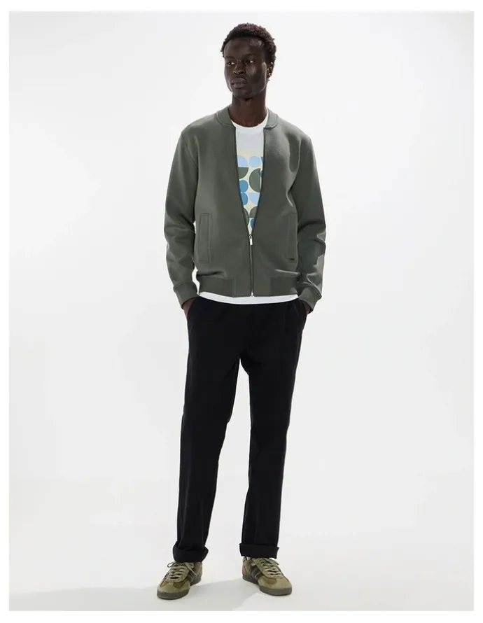Marcs Neo Zip Front Bomber in Agave Green