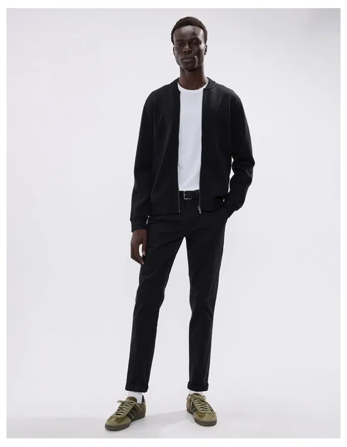 Marcs Neo Zip Front Bomber in Black