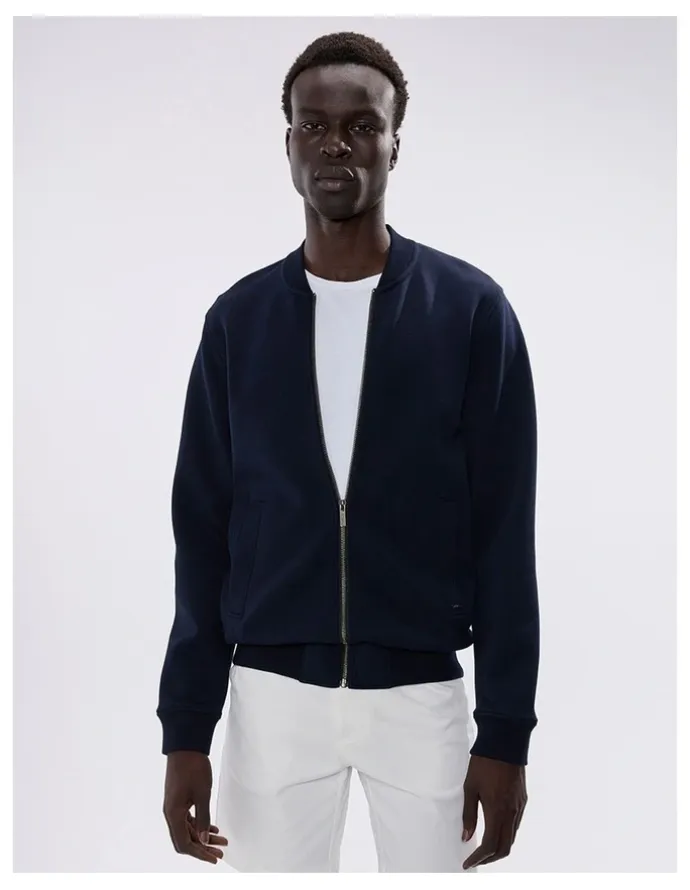 Marcs Neo Zip Front Bomber in Navy