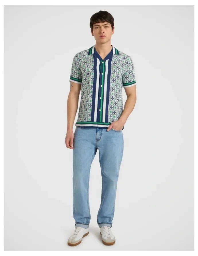 Marcs Penny Tile Shirt in Green Multi