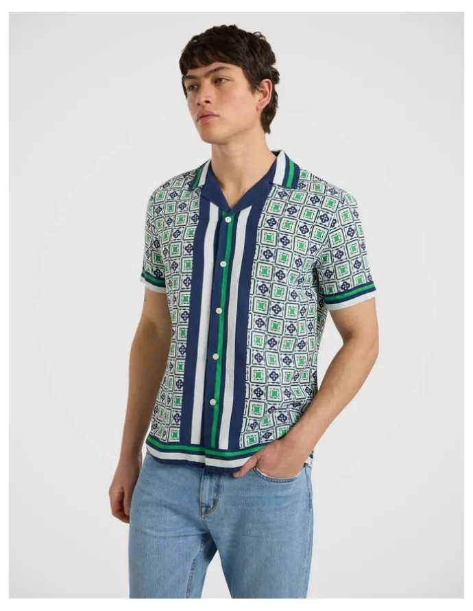 Marcs Penny Tile Shirt in Green Multi