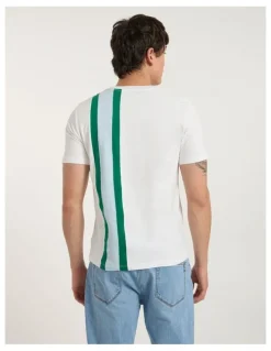 Marcs Riccardo Applique Stripe Tee in White