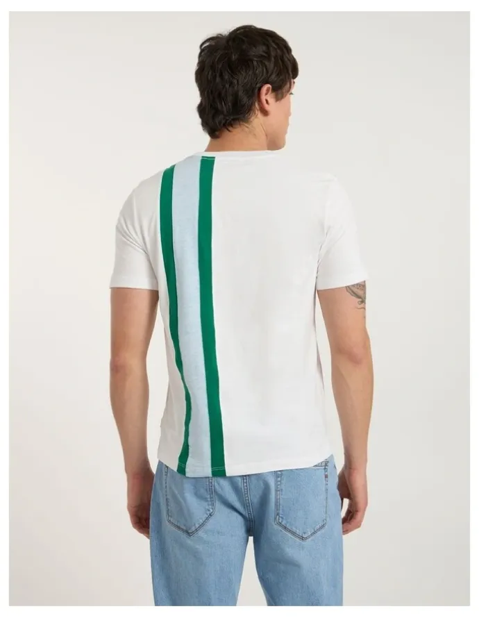 Marcs Riccardo Applique Stripe Tee in White