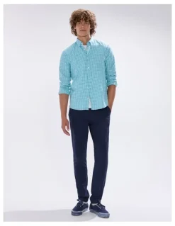 Marcs Sebastian Check Shirt in Aquamarine Blue