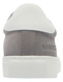 Marcs Varsity Leather Sneakers in Grey/White