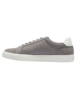 Marcs Varsity Leather Sneakers in Grey/White