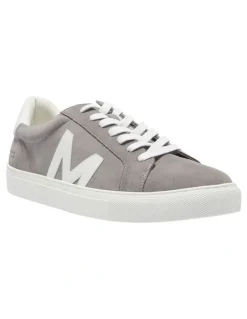 Marcs Varsity Leather Sneakers in Grey/White