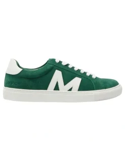 Marcs Varsity Leather Sneakers in Green/White