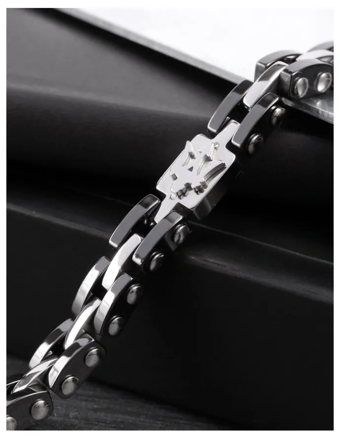 Maserati Ceramic Bracelet in Black/Gold