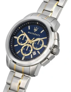 Maserati Successo Blue Stainless Steel Chronograph Watch R8873621016