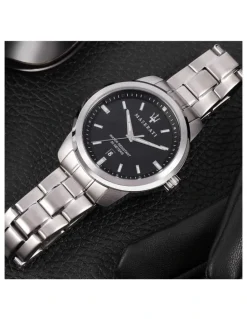 Maserati Successo Silver Stainless Steel Sport Watch