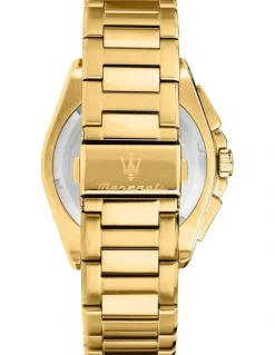 Maserati Velocita Chrono Dial Stainless Steel Strap Watch 43mm in Gold