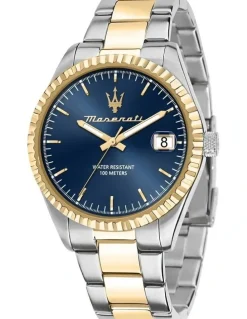 Maserati Competizione Two Tone Watch 43mm in Silver