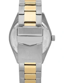 Maserati Competizione Two Tone Watch 43mm in Silver