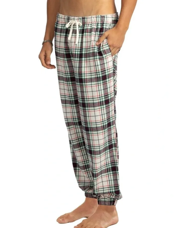 Mitch Dowd Athletic Herringbone Flannel Pyjama Pant in Multi
