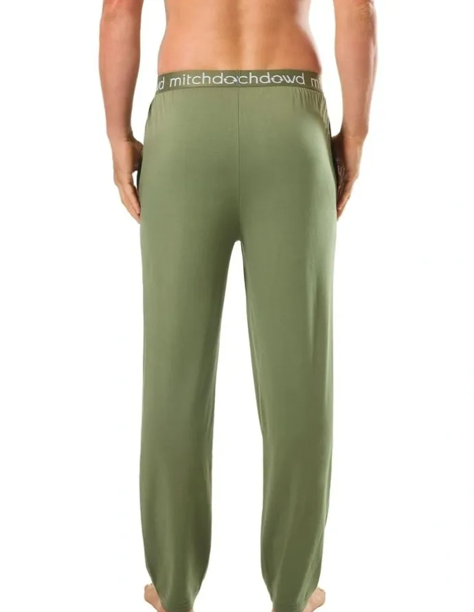 Mitch Dowd Bamboo Knit Sleep Pant in Green