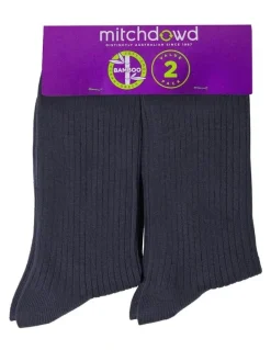Mitch Dowd Bamboo Rib Socks 2 Pack in Blue