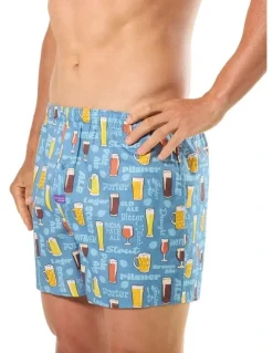Mitch Dowd Beer Me Cotton Woven Boxers 3 Pack in Multi