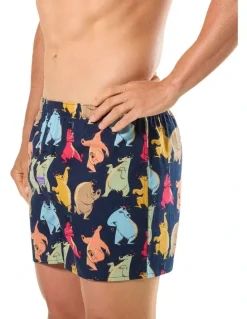 Mitch Dowd Dance Cotton Woven Boxer in Black
