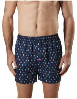 Mitch Dowd Diamond Cotton Boxer Shorts 3 Pack in Multi