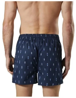 Mitch Dowd Diamond Cotton Boxer Shorts 3 Pack in Multi
