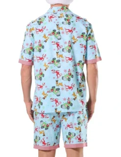 Mitch Dowd Family Knit Pyjama Set in Blue