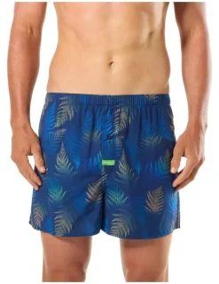 Mitch Dowd Fern Forest Bamboo Woven Boxer in Blue