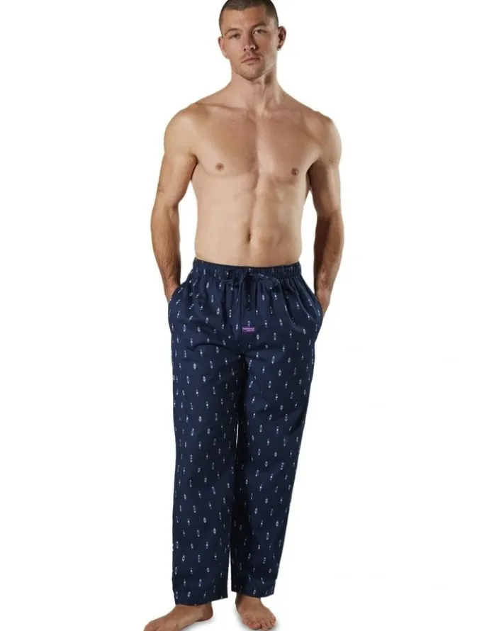 Mitch Dowd Flint Cotton Sleep Pant in Navy