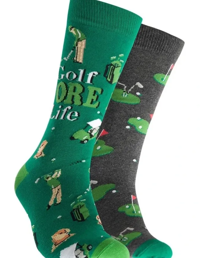 Mitch Dowd Golf Fore Life Cotton Socks 2 Pack in Multi