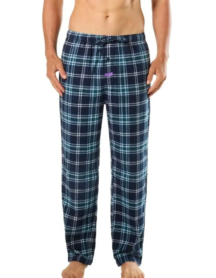 Mitch Dowd Hunter Plaid Flannel Sleep Pant in Blue