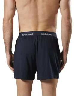 Mitch Dowd Loose Fit Knit Boxer Shorts 3 Pack in Navy