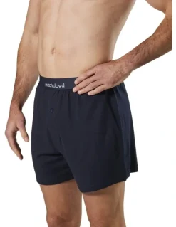 Mitch Dowd Loose Fit Knit Boxer Shorts 3 Pack in Navy