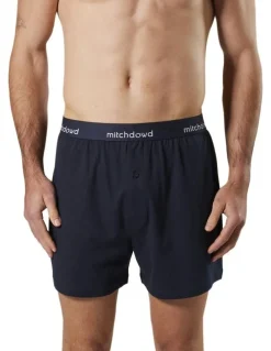 Mitch Dowd Loose Fit Knit Boxer Shorts 3 Pack in Navy