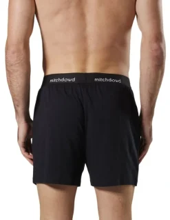 Mitch Dowd Loose Fit Knit Boxer Shorts 3 Pack in Black